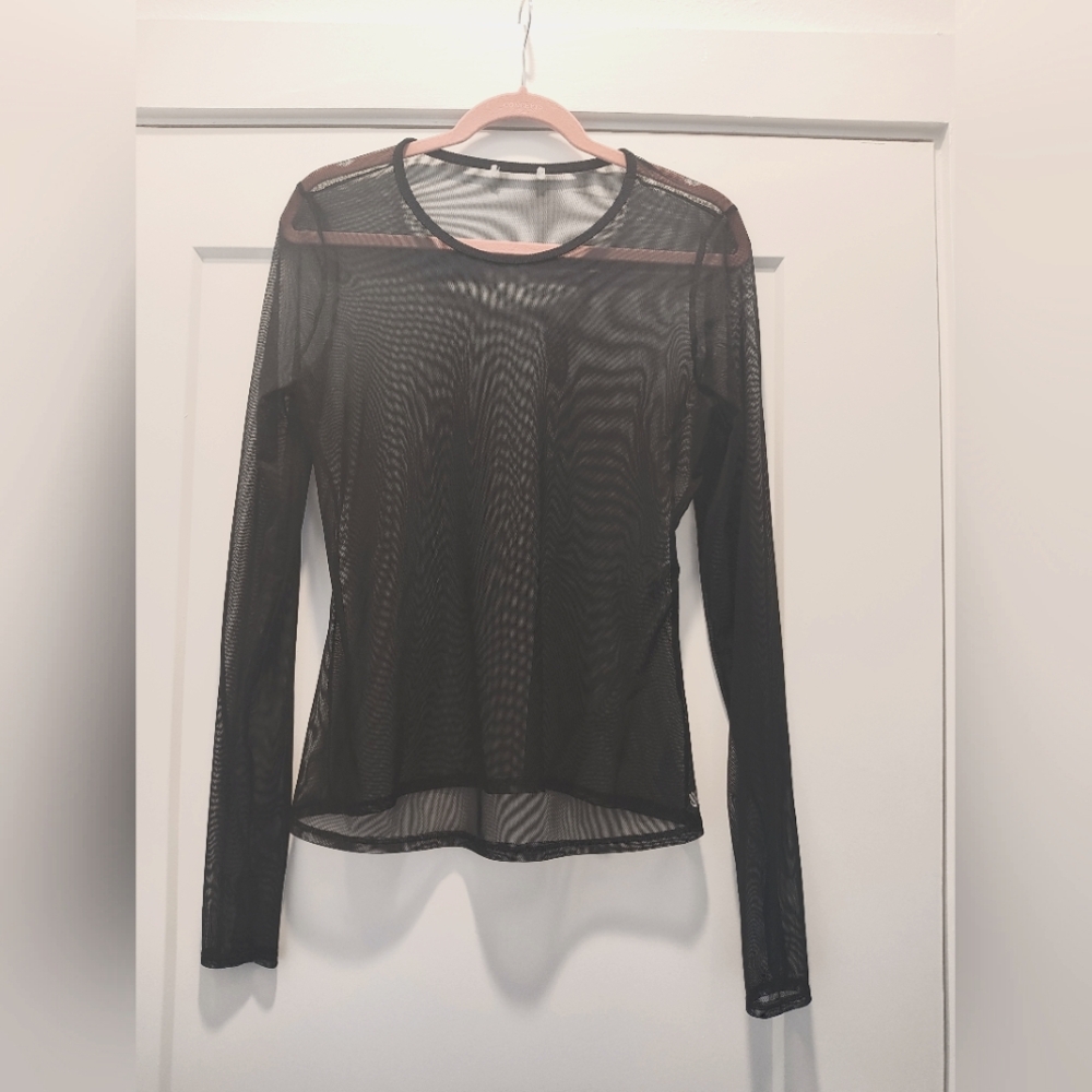 Black see-through top